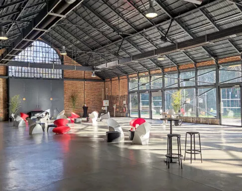 vue d'ensemble d'un aménagement à la halle de la courrouze