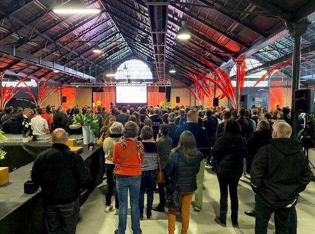 un cocktail pour un événement d'entreprise à la halle de la courrouze