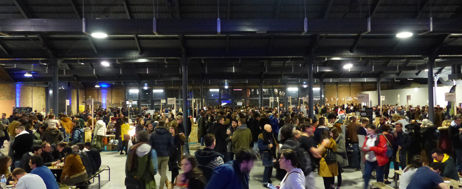 stands d'exposants pour un salon professionnel à la halle de la courrouze