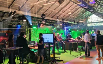 des stands de son et lumière pour un salon professionnel à la halle de la courrouze