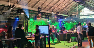 des stands de son et lumière pour un salon professionnel à la halle de la courrouze